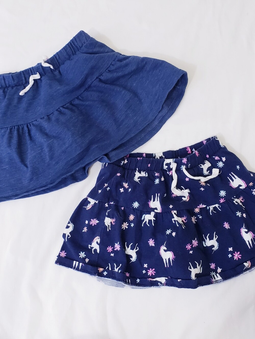 jumping beans Skort Bundle Navy Unicorn Tiered Skirt with Solid Navy Tier Size 4